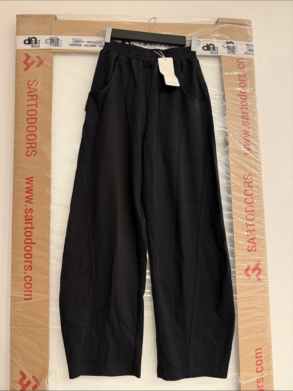 Black Wide Leg Casual Pants
